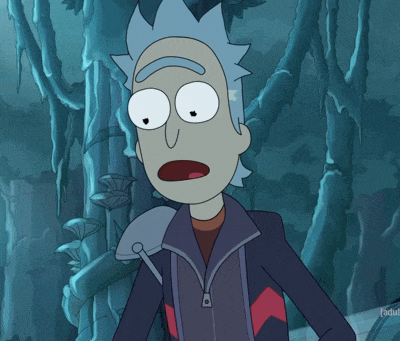 a cartoon character with a surprised look on his face and the word adult on the bottom