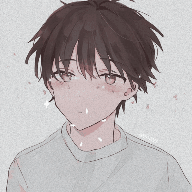a drawing of a boy with a star on the bottom