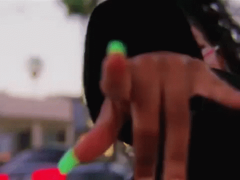 Pointing Green Nails GIF - Pointing Green Nails Bitch Mode On GIFs