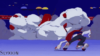 a computer generated image of a cartoon character with the name slyxion on the bottom right