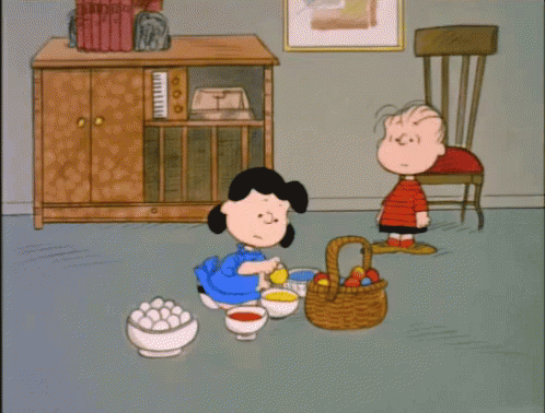Happy Easter Egg Decorating Charlie Brown GIF - Easter Happyeaster Eastersunday GIFs
