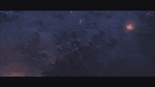 a large group of soldiers are fighting each other in a dark room