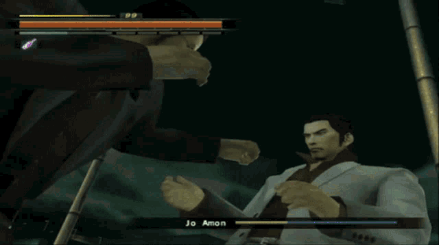 a screenshot of a video game with the name jo amon at the top