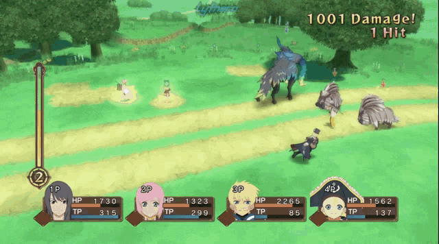 a screenshot of a video game that says ' 1001 damage ' on it