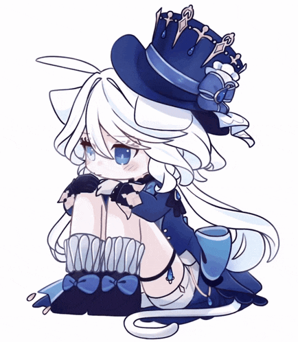 a drawing of a girl wearing a top hat with a crown on it