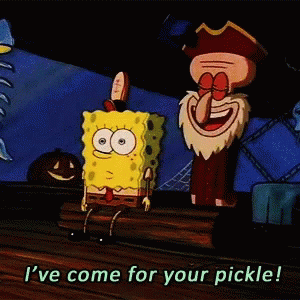 Sponge Bob Pickle GIF - Sponge Bob Pickle Squidward GIFs