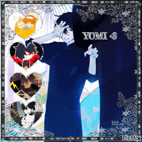 a picture of a boy with the name yomi 3