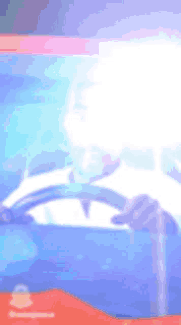 a blurry picture of a person 's face in a blue and white background .
