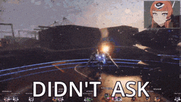a screenshot of a video game with the words didn 't ask at the bottom