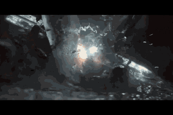 a dark room with a light coming out of the corner