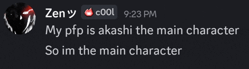 a screenshot of a discord conversation between zen and akashi