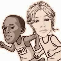 a man and a woman are standing next to each other .