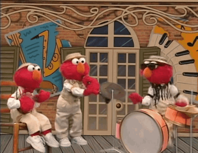 Elmo Jazz Band GIF - Elmo Jazz Band Sesame Street GIFs