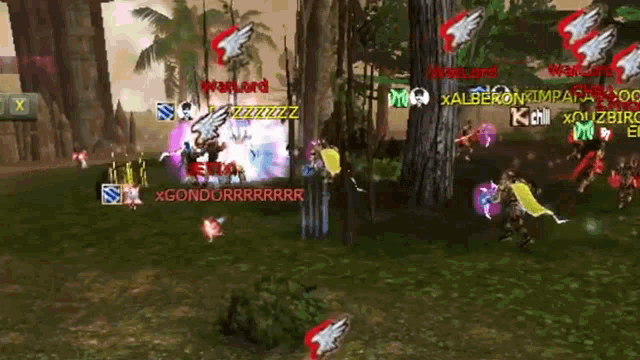 a screenshot of a video game shows a battle between xgondo and etx
