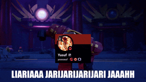 a screenshot of a video game that says liariaaa jarijarijari jaaah