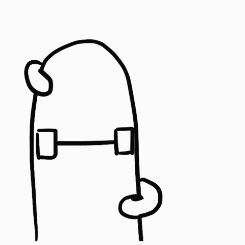 a black and white drawing of a person waving and the words bye bye