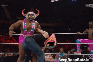 a wrestling match is being broadcasted on sky sports