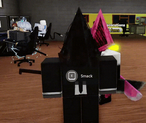 a screenshot of a video game showing a smack button