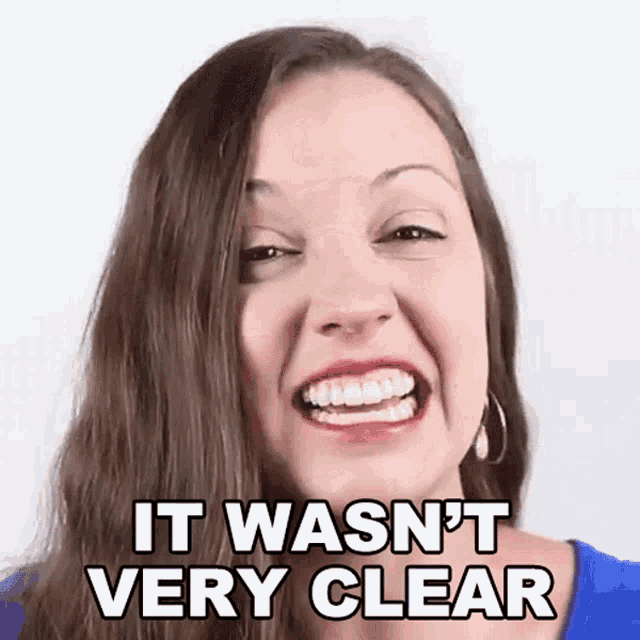 It Wasnt Very Clear Vanessa Joy GIF - It Wasnt Very Clear Vanessa Joy Speak English With Vanessa GIFs