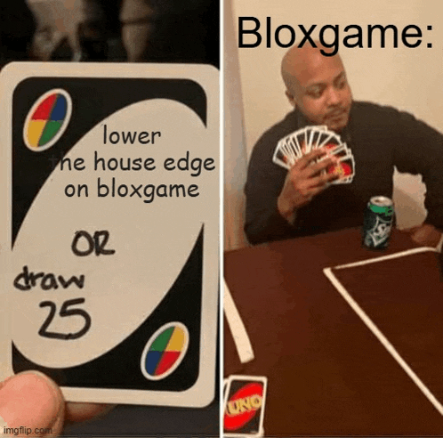 a person is holding a uno card next to a man playing uno .
