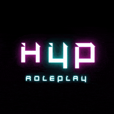 a neon sign that says hup roleplay in white