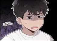a cartoon of a boy with a surprised look on his face