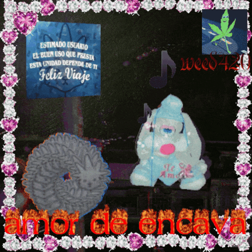 a picture of a teddy bear with a sign that says estimado usuario