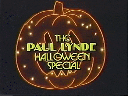 the paul lynde halloween special has a pumpkin in the background