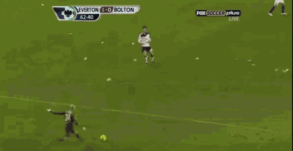 a soccer game between everton and bolton is being shown live on fox soccer plus