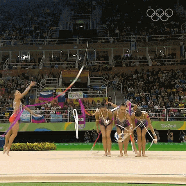Cartwheel Ukraine Rhythmic Gymnastics GIF - Cartwheel Ukraine Rhythmic Gymnastics Olympics GIFs