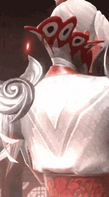 a close up of a person 's back with hearts on their ears