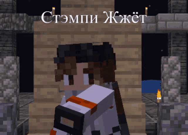 a screenshot of a minecraft character with the name stompi written on the bottom
