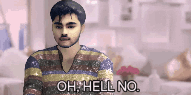 a man with a beard says oh hell no