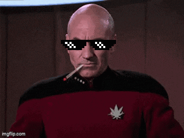 a man wearing sunglasses and smoking a cigarette with a marijuana leaf on his chest