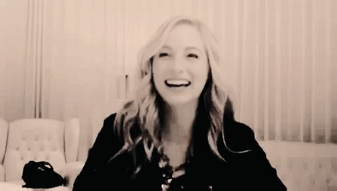 Carolineforbes Laughing GIF - Carolineforbes Laughing Vampire Diaries GIFs