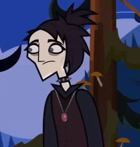 a cartoon character with a choker around his neck