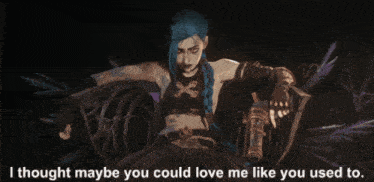 a cartoon character with blue hair says even though i 'm different