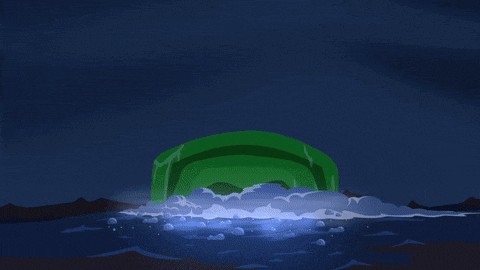 a cartoon drawing of a whale in the water