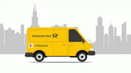 Deutsche Post Postwagen GIF - Deutsche Post Postwagen Briefkasten GIFs