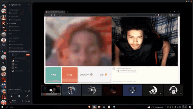 a group of people are having a video call and one of them is asking if they are next