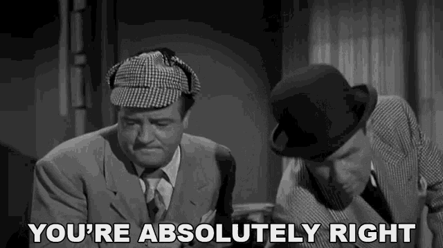 Youre Absolutely Right Bud Alexander GIF - Youre Absolutely Right Bud Alexander Abbott And Costello Meet The Invisible Man GIFs