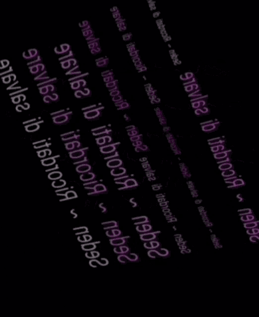 a black background with the words seden ricordi di salvare on it