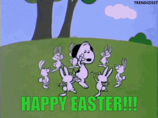 Happy Easter Snoopy GIF - Happy Easter Snoopy Eggs GIFs