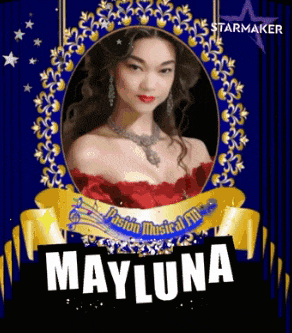 a picture of a woman with the name mayluna on the bottom