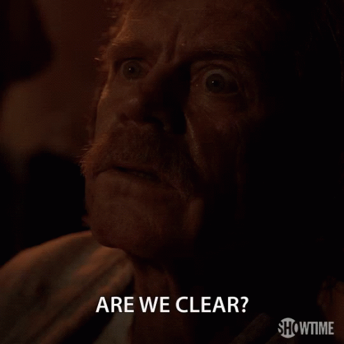 Are We Clear Are We Good GIF - Are We Clear Clear Are We Good GIFs