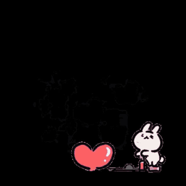 a bunch of pink hearts with a black background