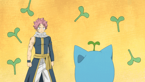 a cartoon of a man and a cat with a surprised look on their face