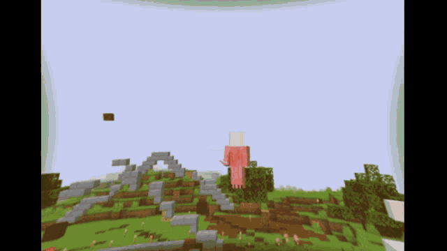 a person in a pink shirt is standing in a video game