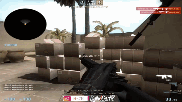 a screenshot of a video game shows a stack of boxes and a player named ger216