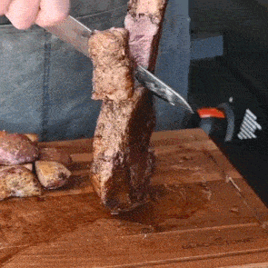 Carving Steak Matthew Hussey GIF - Carving Steak Matthew Hussey The Hungry Hussey GIFs